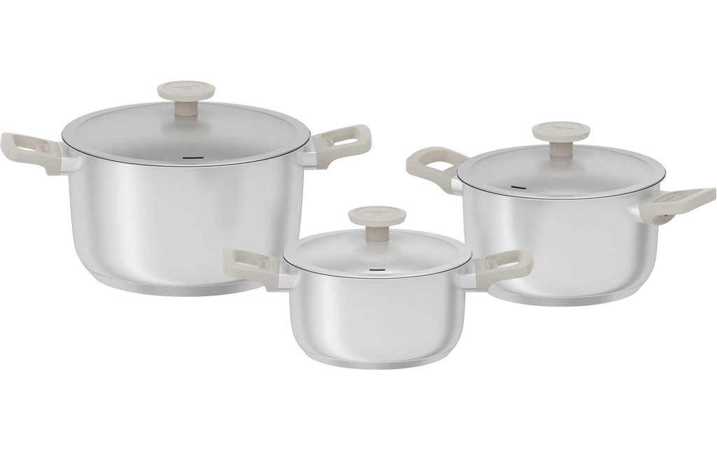 BergHOFF Set de casseroles LEO Bolt Oyster 6-tlg. 24 cm