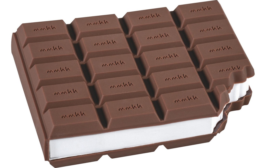 Brunnen Bloc-notes adhésifs chocolat, 100 feuilles, blanc / marron