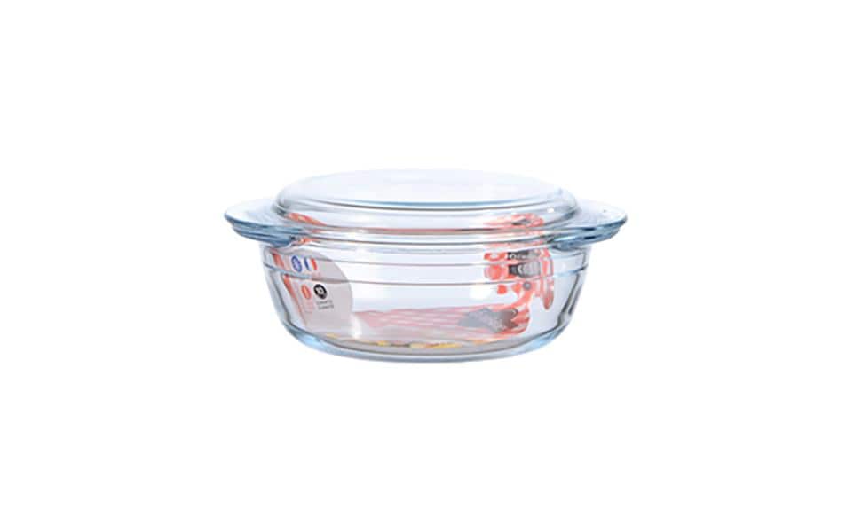 International Cookware Plat à gratin Cocotte 1 l, Rond, Transparent