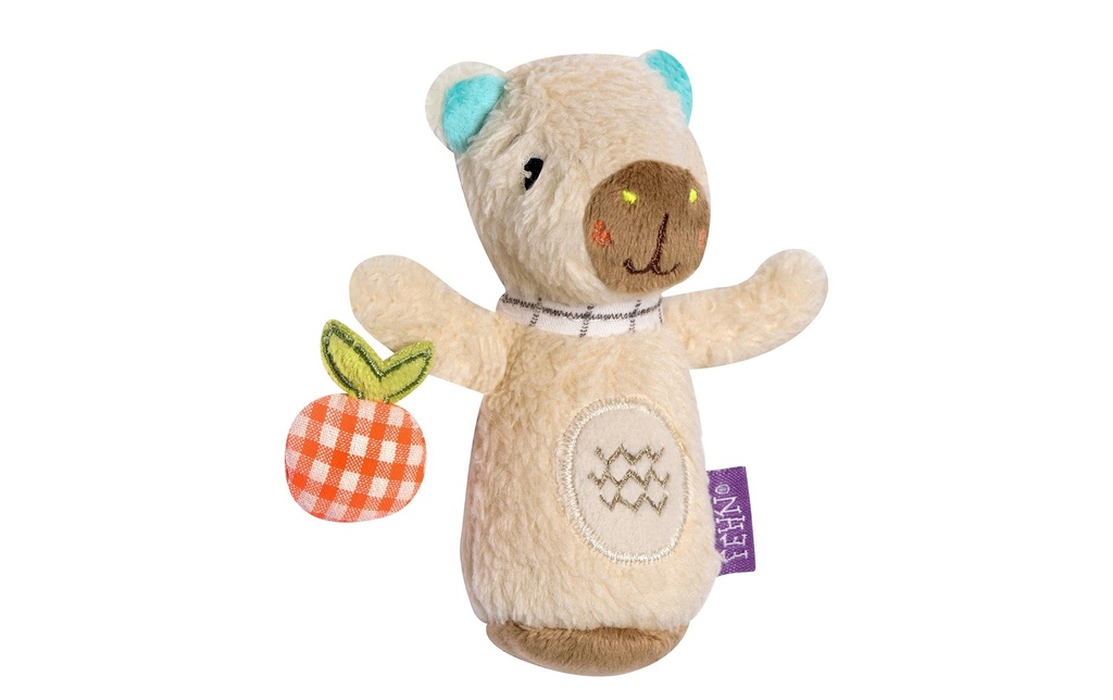 fehn Mini hochet Capybara peluche / velours, beige / marron