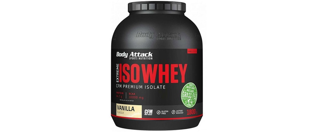 Body Attack Poudre Extreme Iso Whey Professional vanille 1800 g