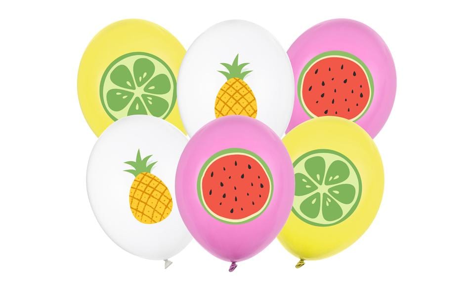 Partydeco Ballon Fruits 6 pcs Multicolore