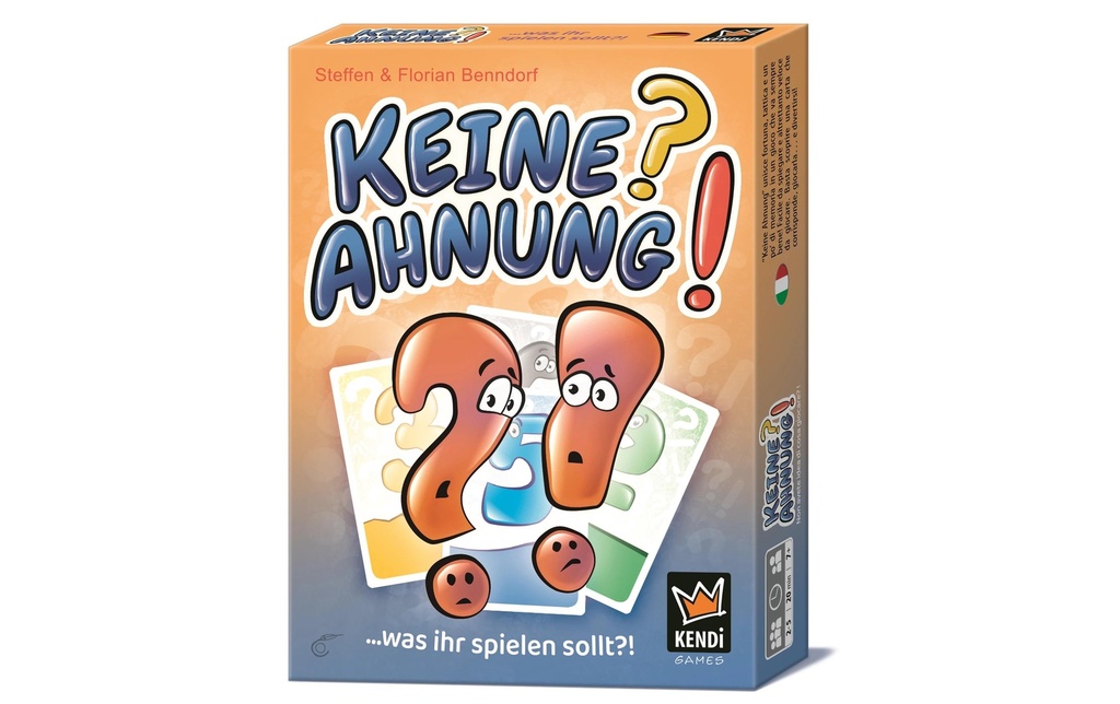 KENDi GAMES Jeux de cartes Keine Ahnung?! -DE/EN-