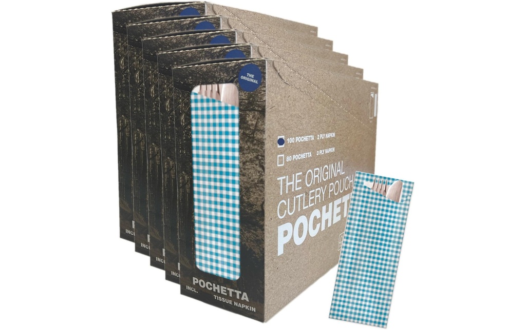 Pochetta Sets de couverts jetables Oktoberfest, 500 pièces, bleu / blanc