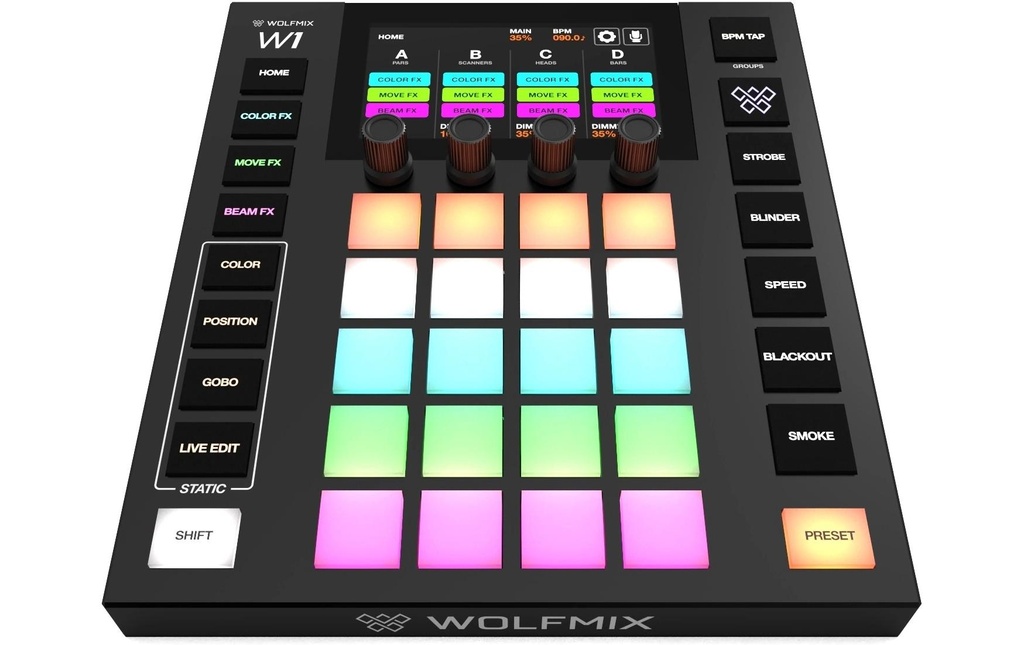 Wolfmix Commande de la lumière Wolfmix W1 MK2 autonome, DMX, écran tactile