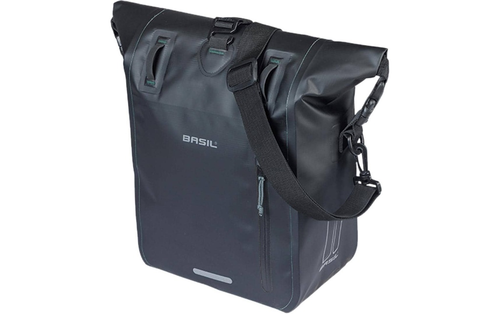 BASIL Sacoche pour porte-bagages Rivo M, Tarpaulin MIK 12-15 l, noir