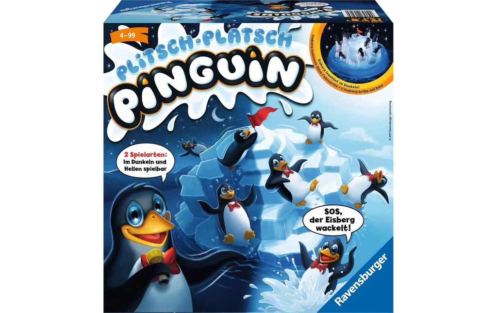Ravensburger Plitsch-Platsch Pinguin d/f/i, lumineux de nuit,