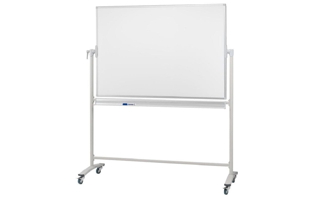 Franken Tableau blanc mobile avec fonction de rotation 100 cm x 150 cm, Blanc