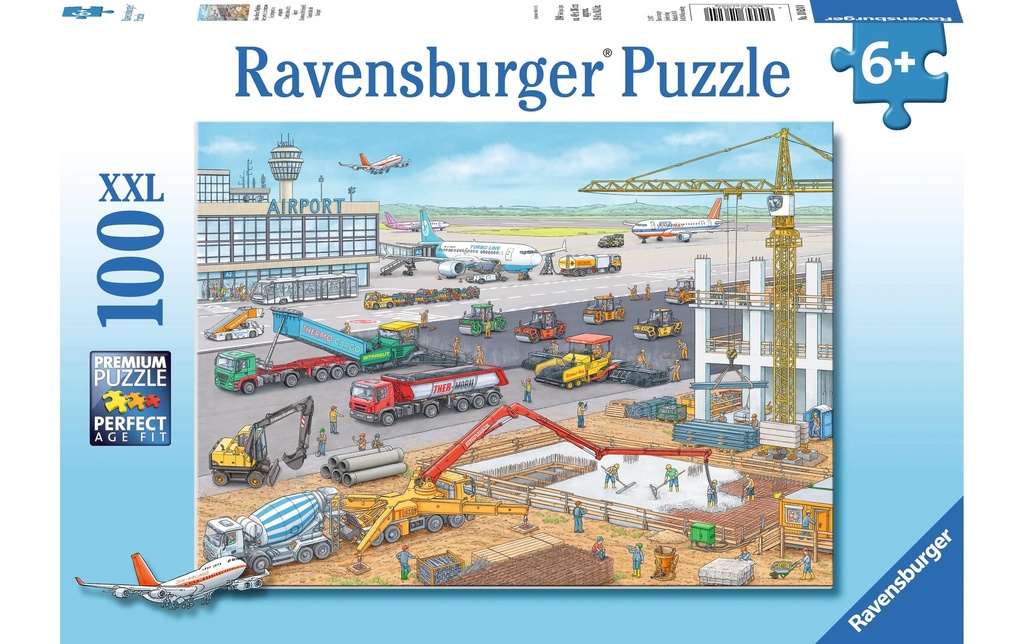 Ravensburger Puzzle Chantier à l'aéroport 100 pièces XXL