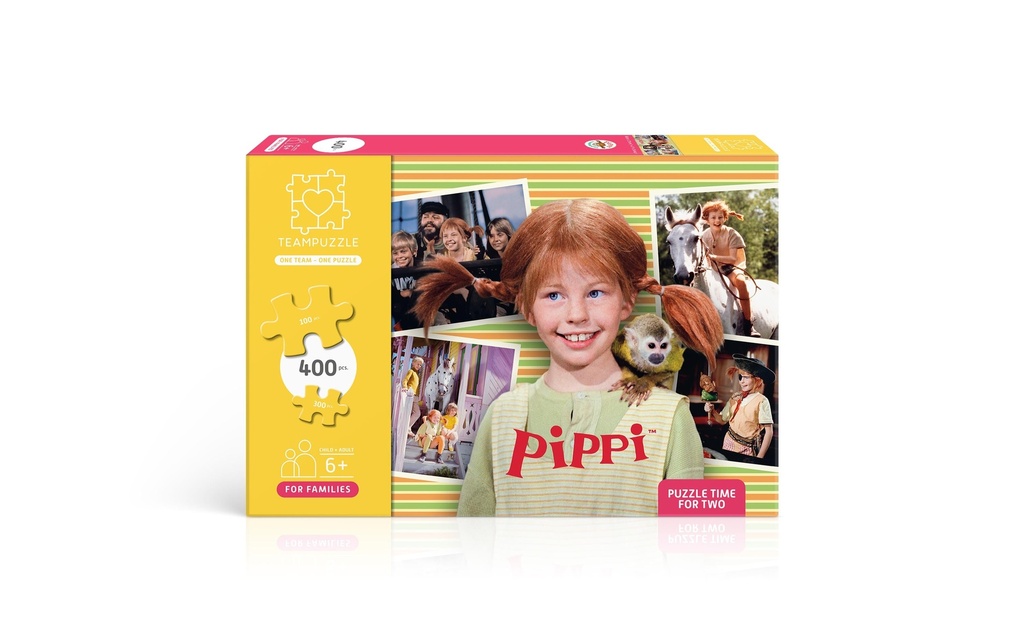 Teampuzzle Puzzle Pippi Grandes-chaussettes 2 affiches et 2 sacs inclus