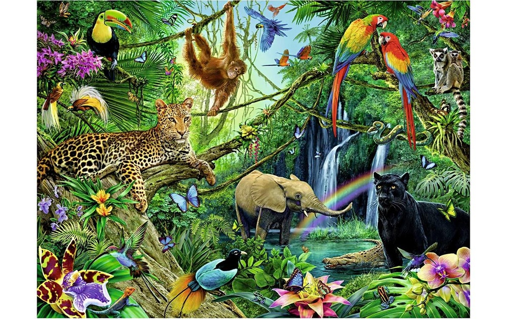 Ravensburger Puzzle Les animaux de la jungle 200 pièces XXL