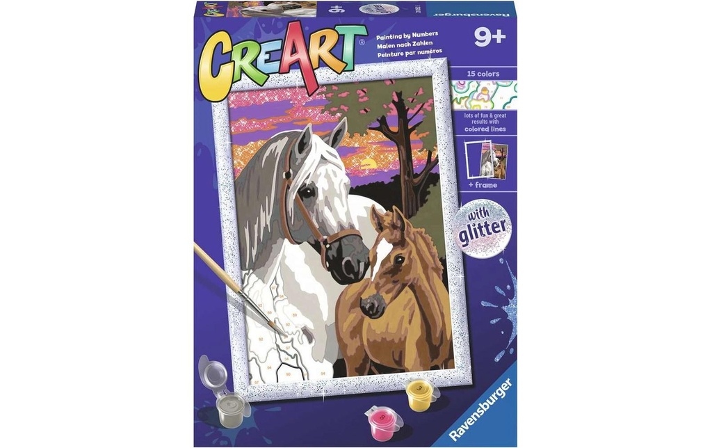 Ravensburger Peinture avec chiffres Chevaux au coucher du soleil