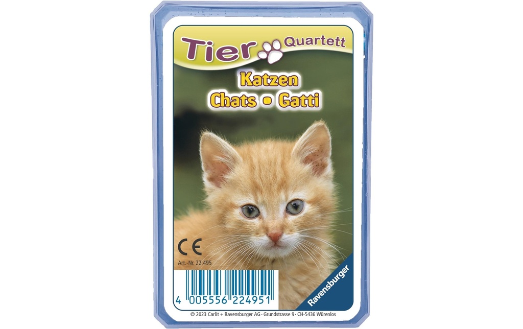 Ravensburger Jeux de cartes Chats avec des questions de connaissance