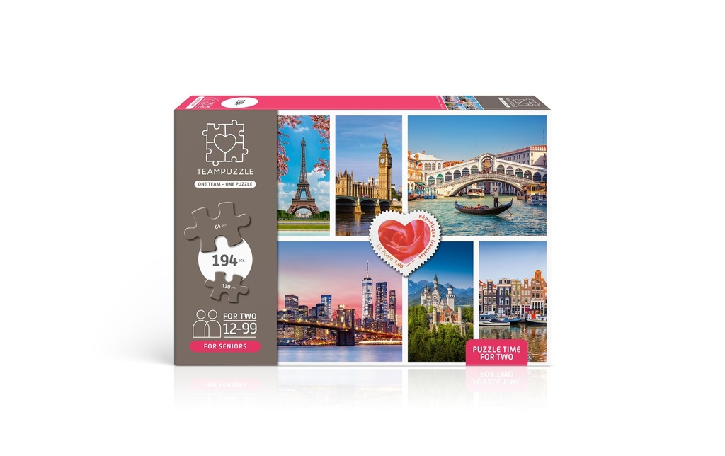 Teampuzzle Puzzle Destinations de rêve Ville, 194 pièces, 48 x 33 cm