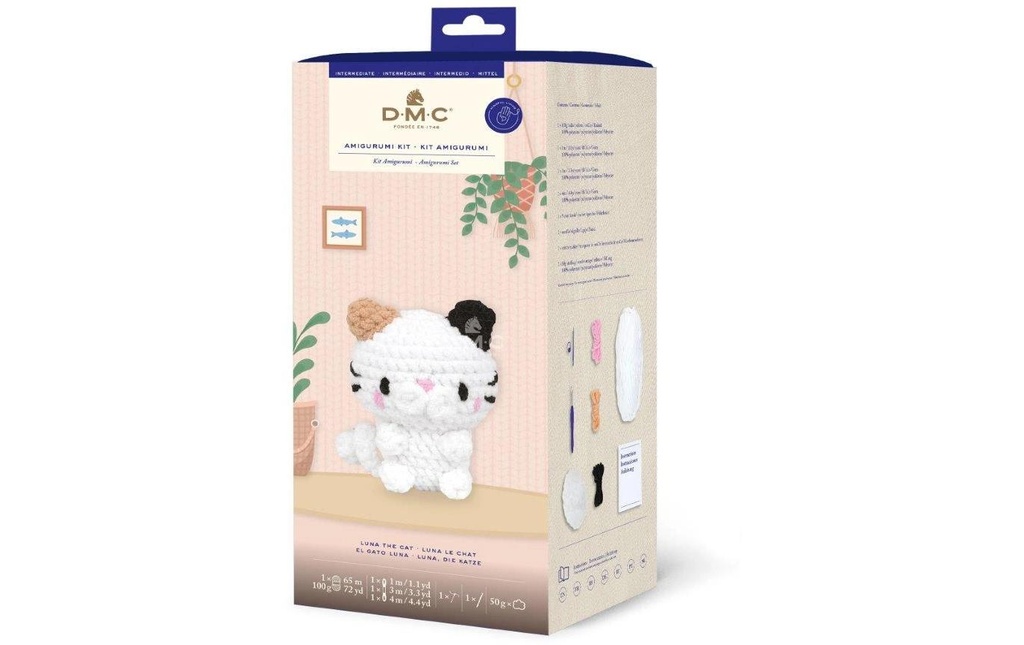 DMC Kit de crochet Amigurumi XL Chat Luna 17 cm
