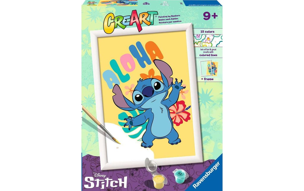 Ravensburger Peinture avec chiffres Aloha Stitch 15 couleurs acryliques