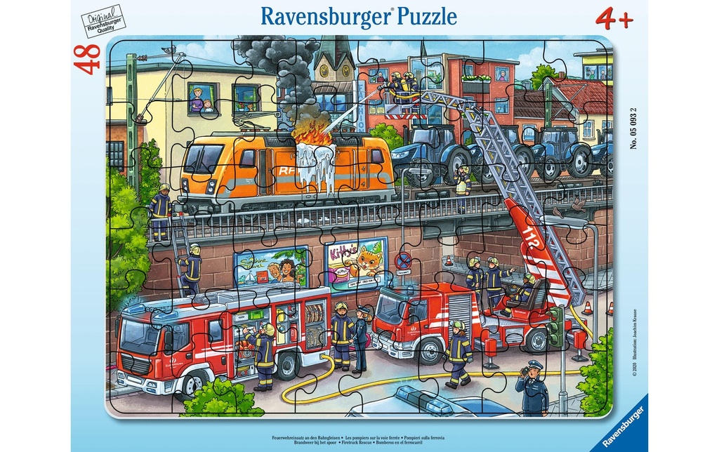 Ravensburger Puzzle Intervention des pompiers sur les voies ferrées 48 pièces