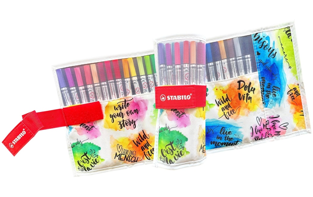 STABILO Pen 68 Brush 1 mm, set de 25