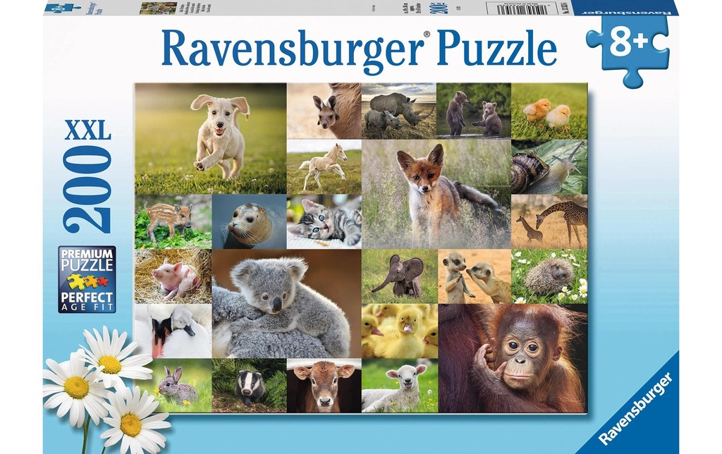 Ravensburger Puzzle D'adorables bébés animaux 200 pièces XXL