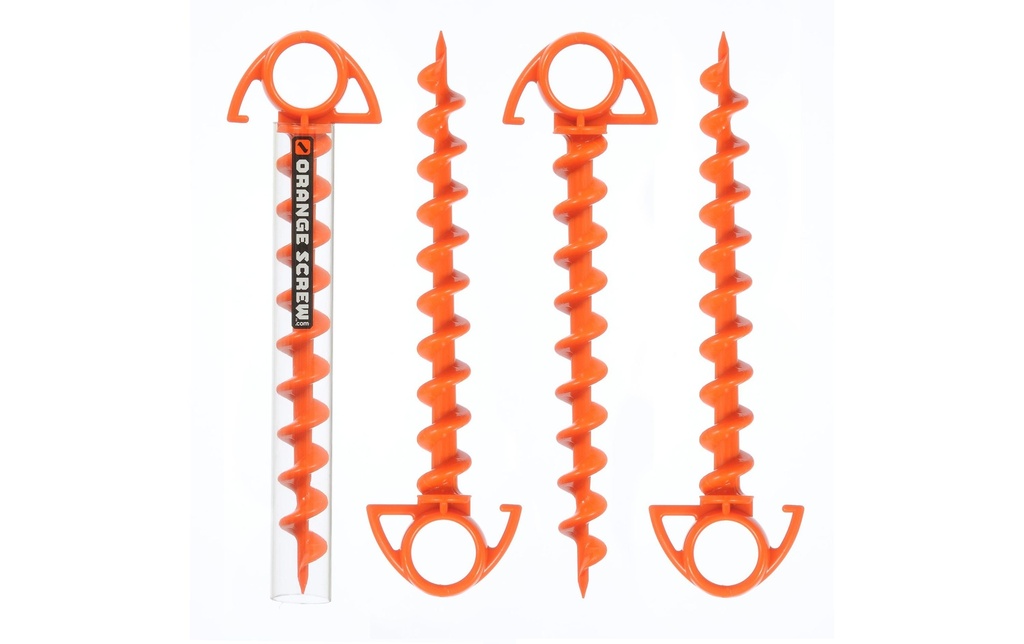 NITE IZE Vis orange Ancre de terre ultime Petit, paquet de 4