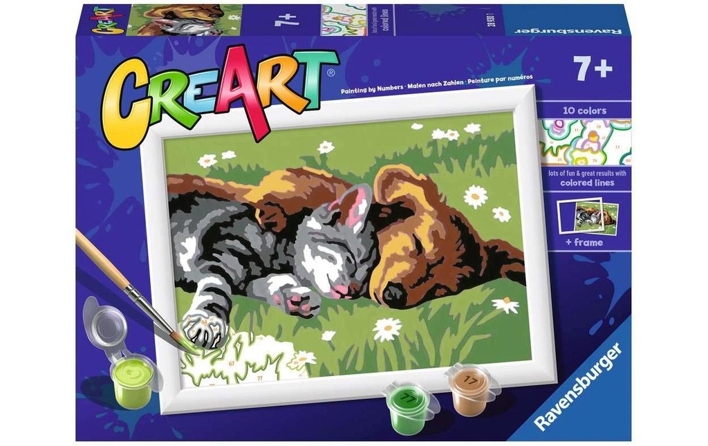 Ravensburger Peinture avec chiffres Chat et chien endormis