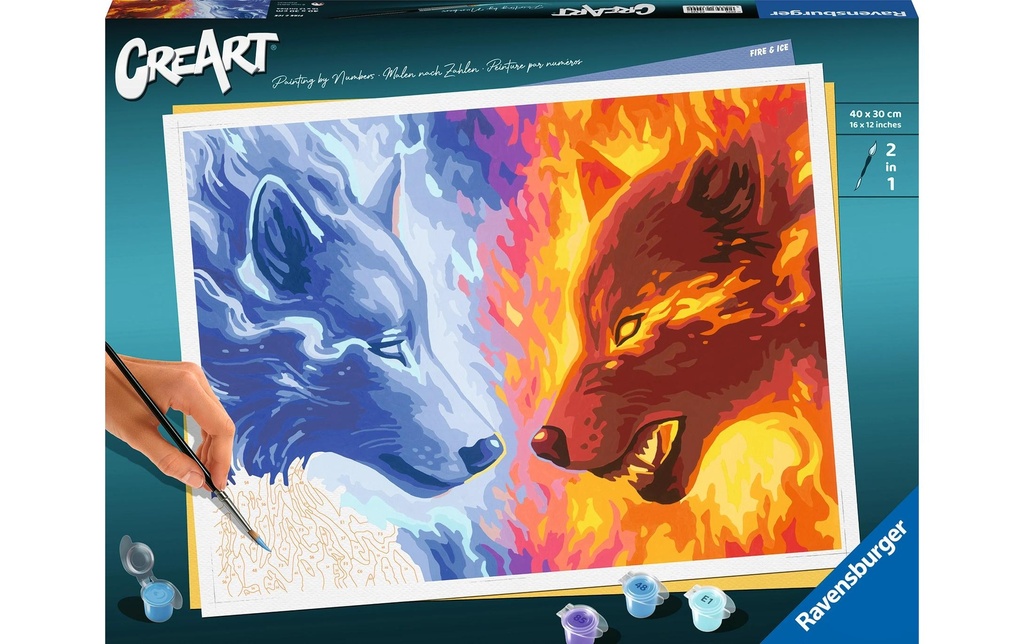 Ravensburger Peinture avec chiffres Feu & Glace Loups