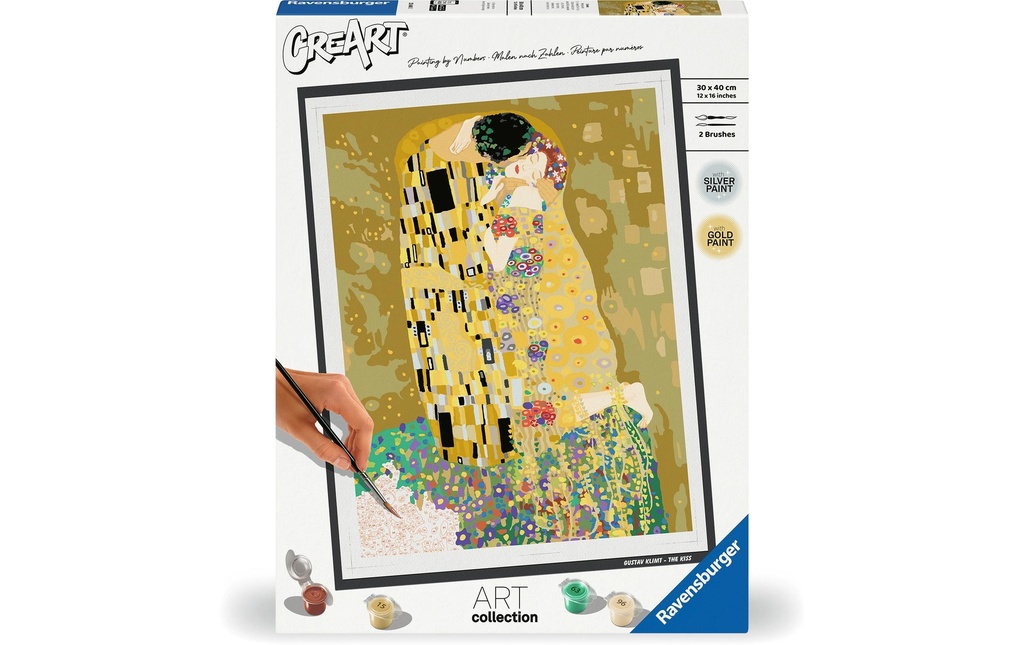 Ravensburger Peinture avec chiffres Klimt The Kiss 30 x 40 cm