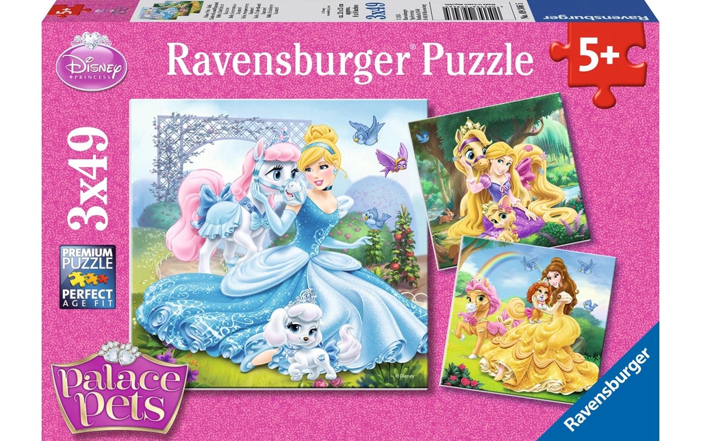 Ravensburger Belle + Cendrillon + Raiponce 3 x 49 pièces