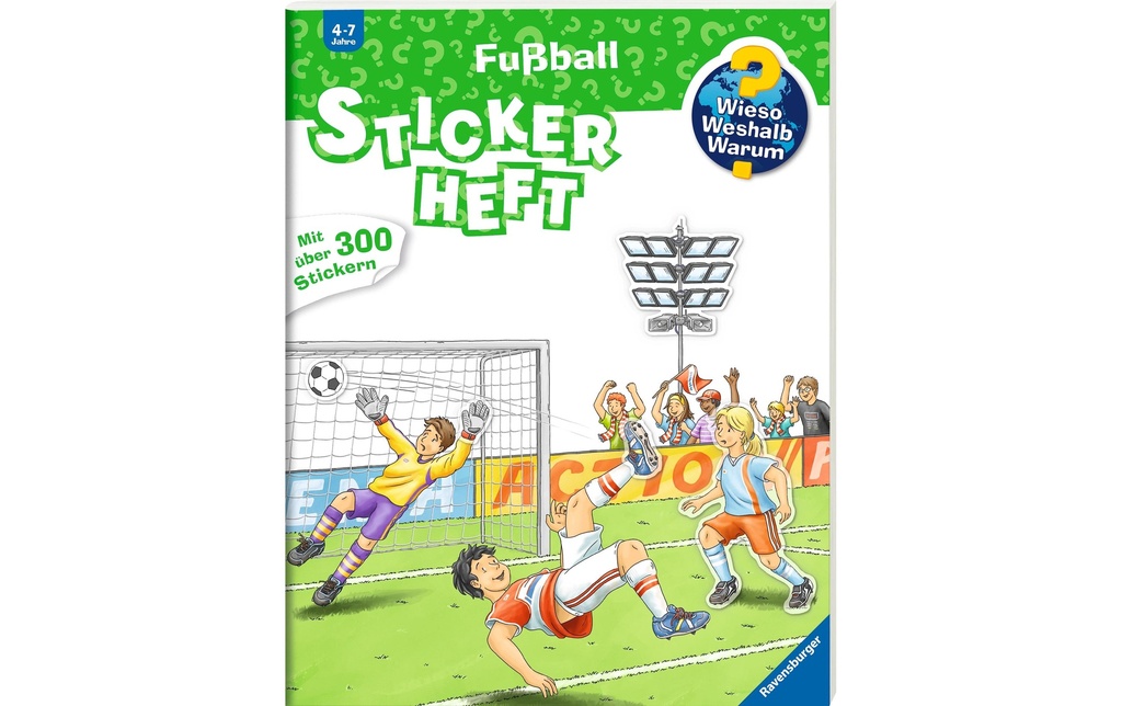 Ravensburger Livres pratiques pour enfants Football Cahier d'autocollants, 4-7 ans
