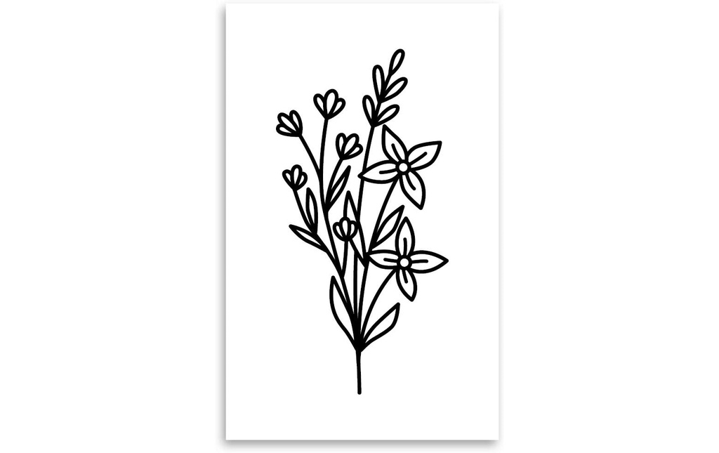 minink tatouage bouquet de lys Taille: M (3.1 cm x 6,3 cm)