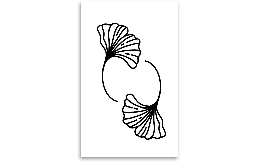 minink Tatouage Ginkgo Duo Taille: M (3.5 cm x 6,0 cm)