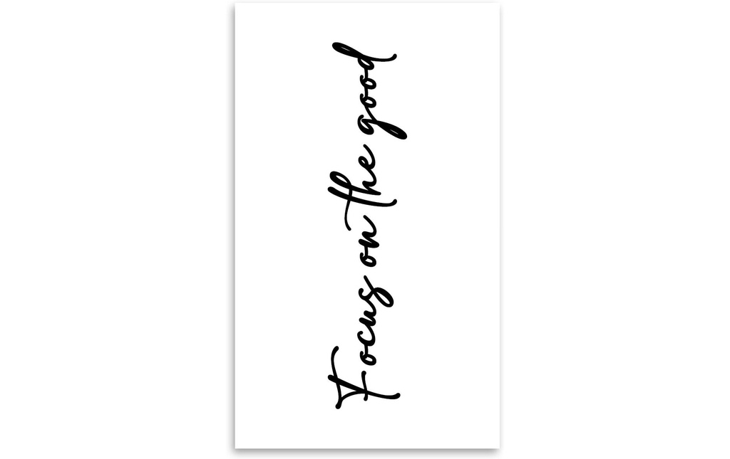 minink Écriture de tatouage Focus on the good Taille: L (2.0 cm x 9.5 cm)