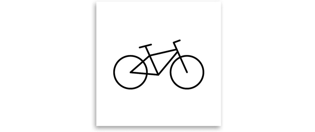 minink tatouage vélo Taille: S (3.5 cm x 1,9 cm)