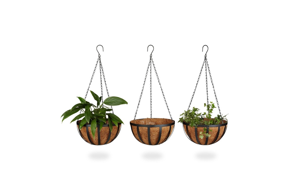 relaxdays Feux de Fleurs Set de 3 cocos