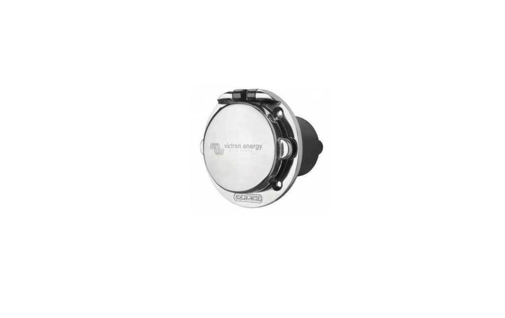 Victron Fiche d'alimentation Acier inoxydable 16A avec capuchon de protection