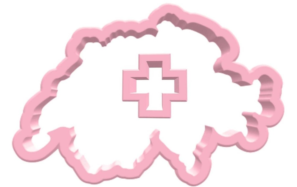 BackshopSchweiz Kits d’emporte-pièces Suisse & Croix Rosé 10.2 cm