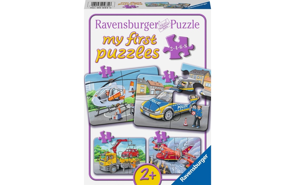 Ravensburger Puzzle Mes véhicules d'intervention 2, 4, 6, 8 pièces