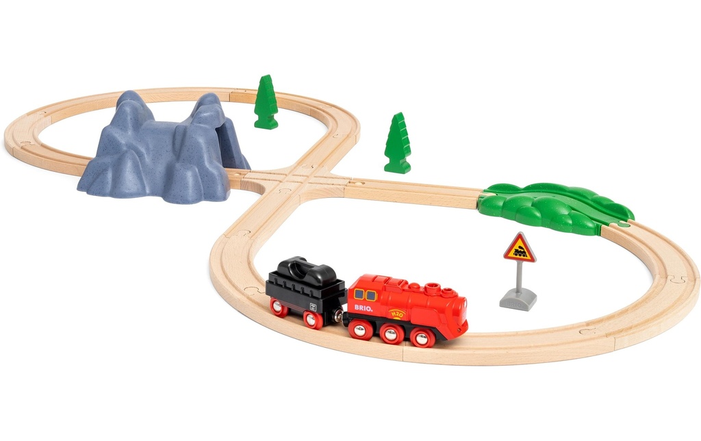 BRIO Coffret de locomotives à vapeur à piles