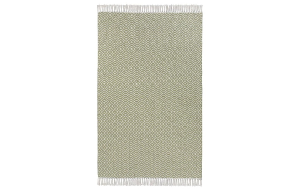 Urbanara Tapis Barota 170 x 240 cm, Vert-gris/Blanc
