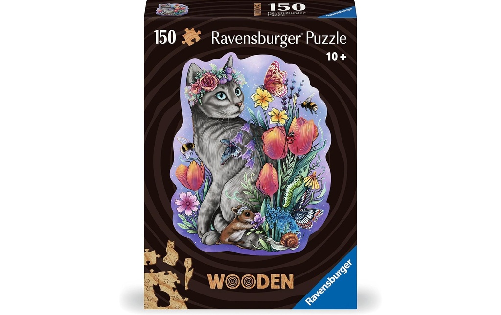 Ravensburger Puzzle en bois Lovely Cat 150 pièces
