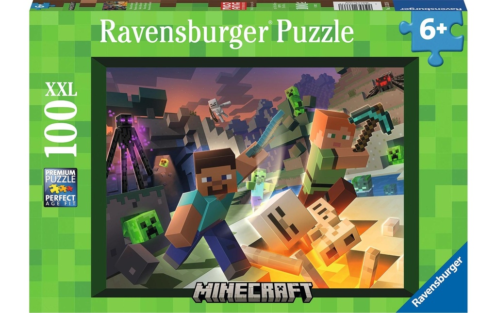 Ravensburger Puzzle Monstre Minecraft 100 pièces XXL