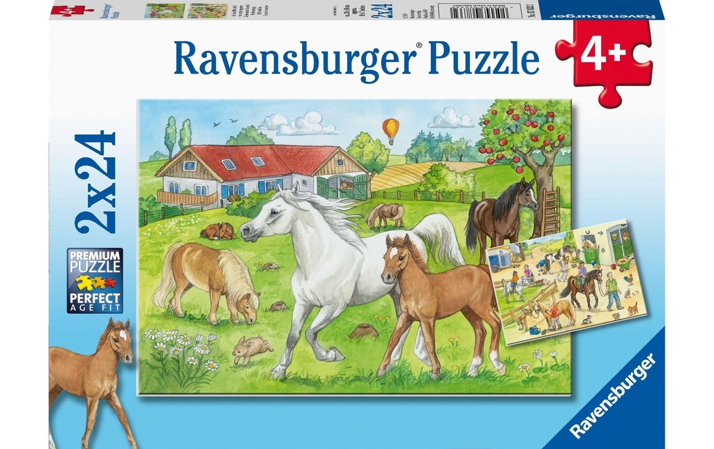 Ravensburger Puzzle A la ferme équestre 2 x 24 pièces