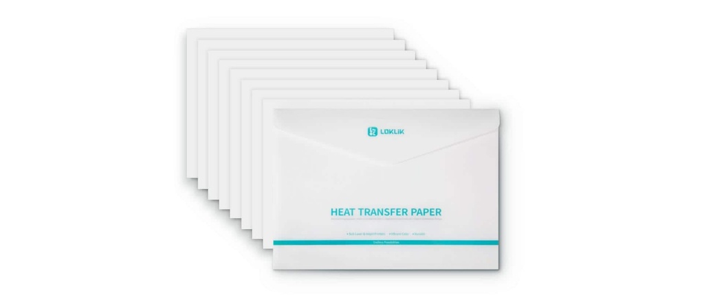 LOKLIK Feuille de papier transfert A4, 8 Pièce/s, Blanc