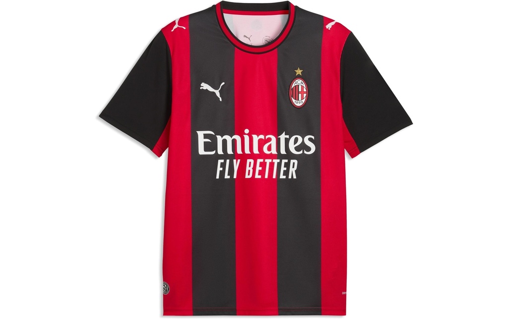 PUMA Réplique du maillot domicile ACM Noir/Rouge, Taille: S