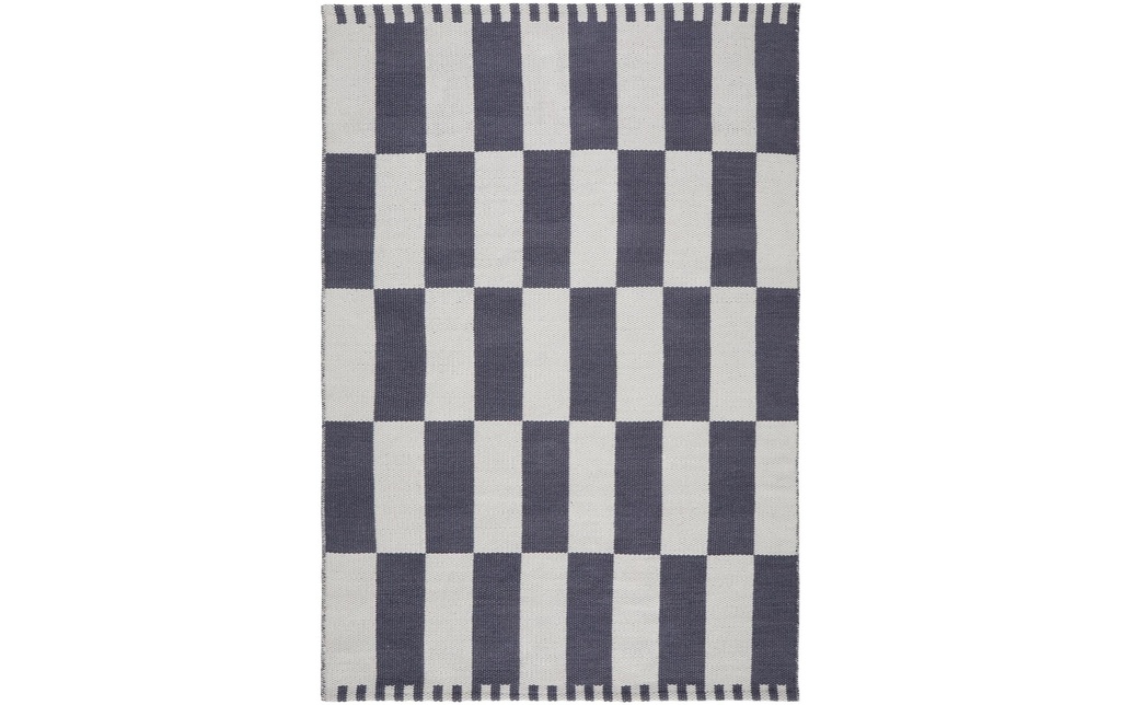 Urbanara Tapis Iniola 170 x 200 cm, Gris bleu/Blanc