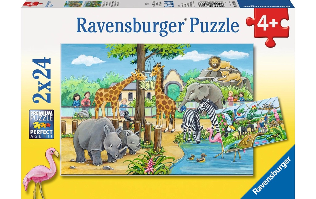 Ravensburger Puzzle Bienvenue au zoo 2 x 24 pièces