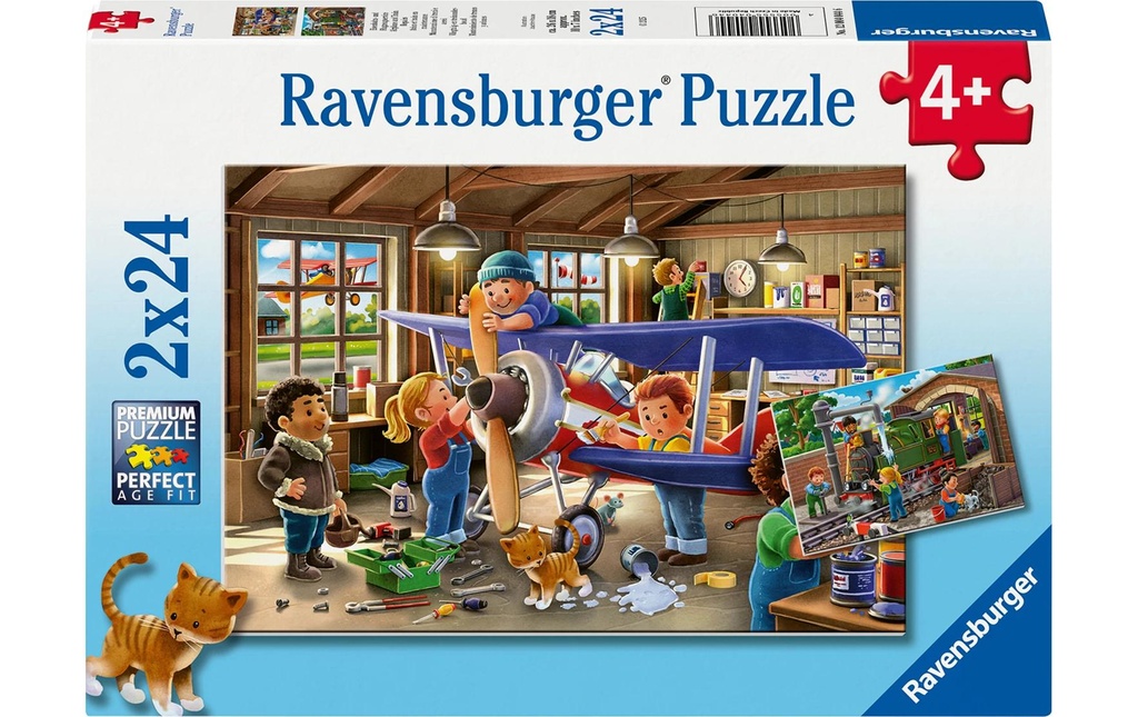 Ravensburger Puzzle Service ferroviaire et aéronautique 2 x 24 pièces