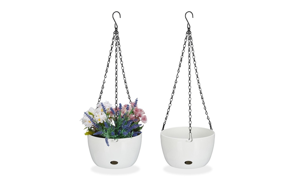 relaxdays Feux de Fleurs M Lot de 2 20.5 x 12 cm
