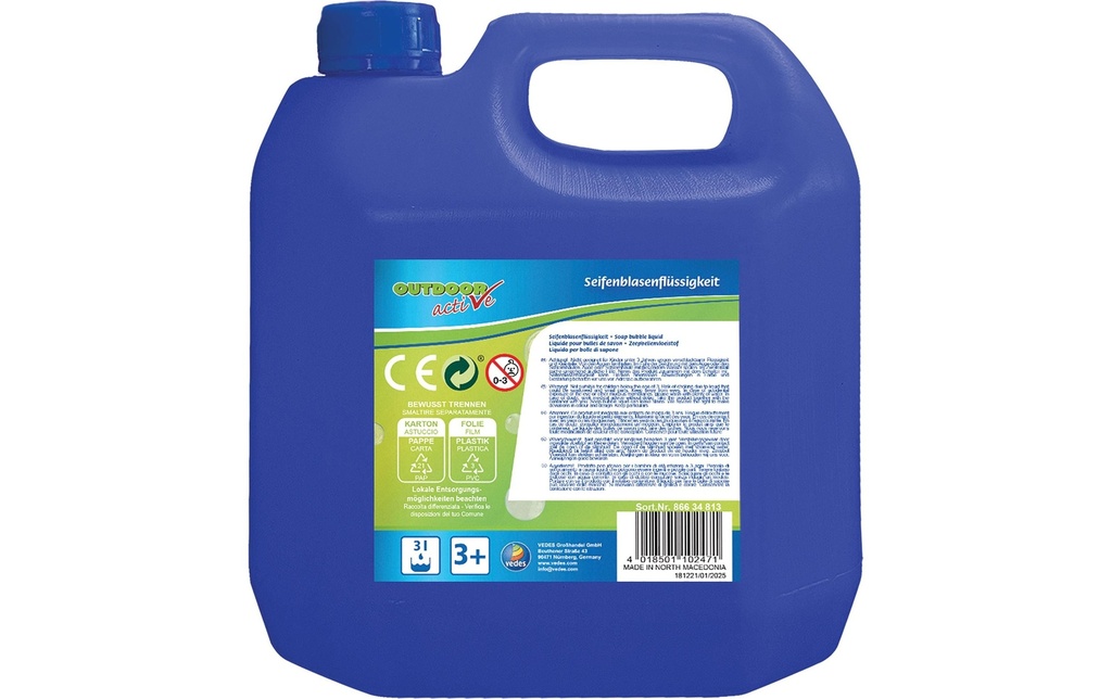vedes OA Liquide pour bulles de savon Bidon de 3 l