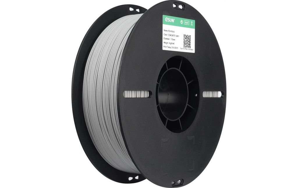eSun Filament PLA Basic, gris béton 1.75 mm 1 kg